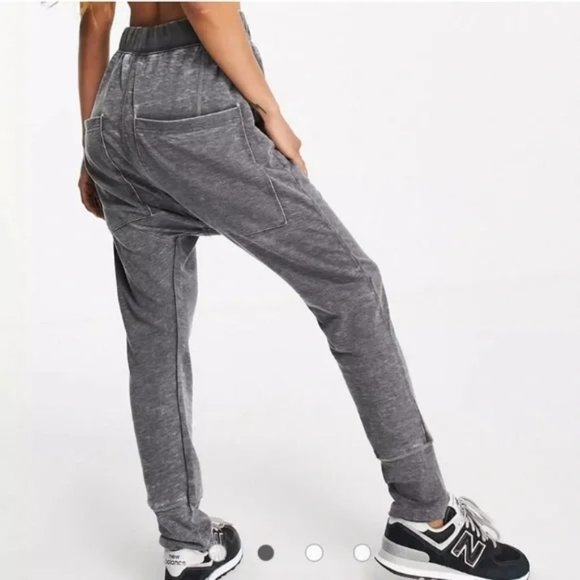 Free People Cozy All Day Harem Leggings Washed Black NWT Size X-Small - Picture 3 of 5